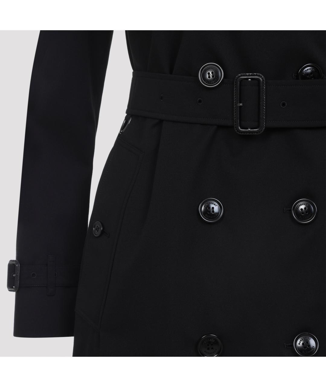 BURBERRY Черный хлопковый тренч/плащ, фото 5