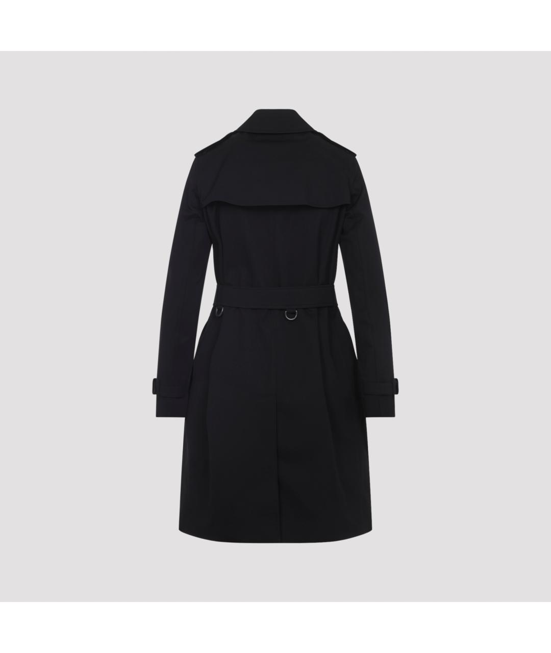 BURBERRY Черный хлопковый тренч/плащ, фото 4