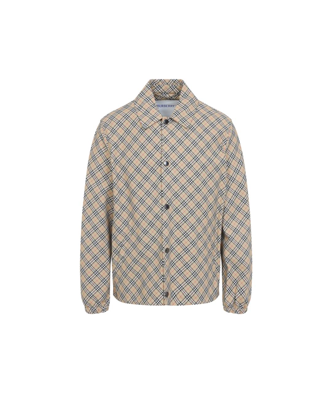 BURBERRY Бежевая полиамидовая куртка, фото 1