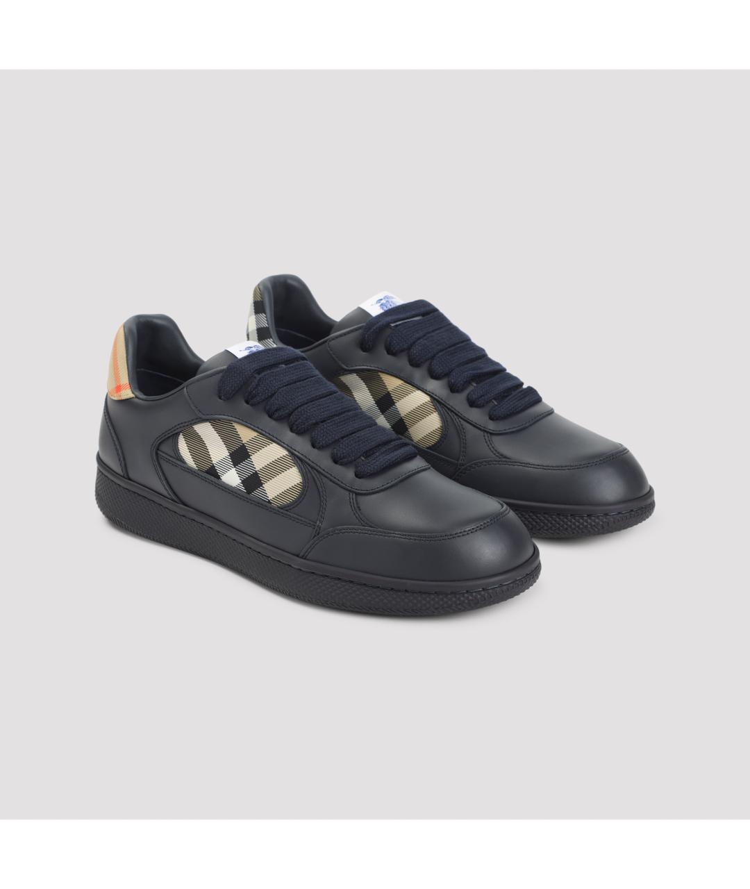 BURBERRY Мульти кожаные низкие кроссовки / кеды, фото 5