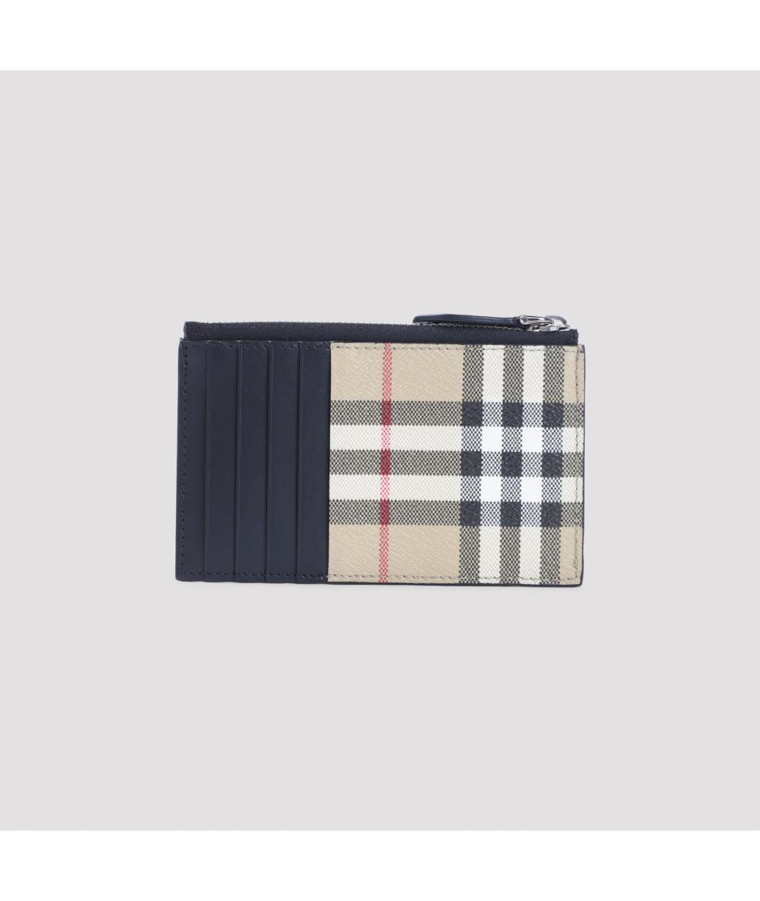 BURBERRY Бежевый кожаный кардхолдер, фото 2