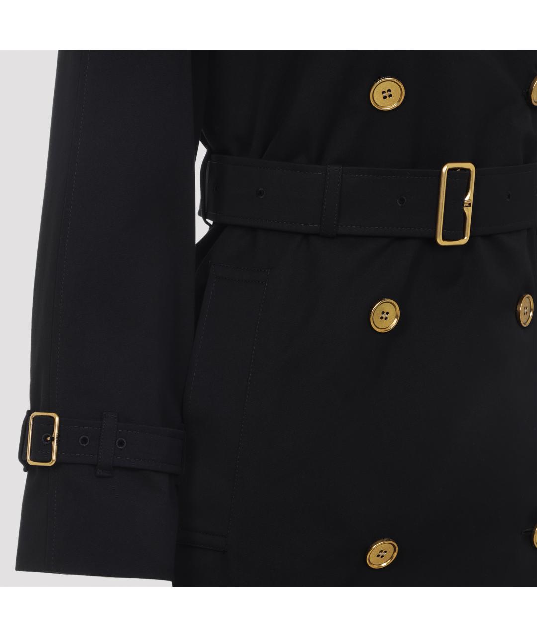 BURBERRY Черный хлопковый тренч/плащ, фото 6