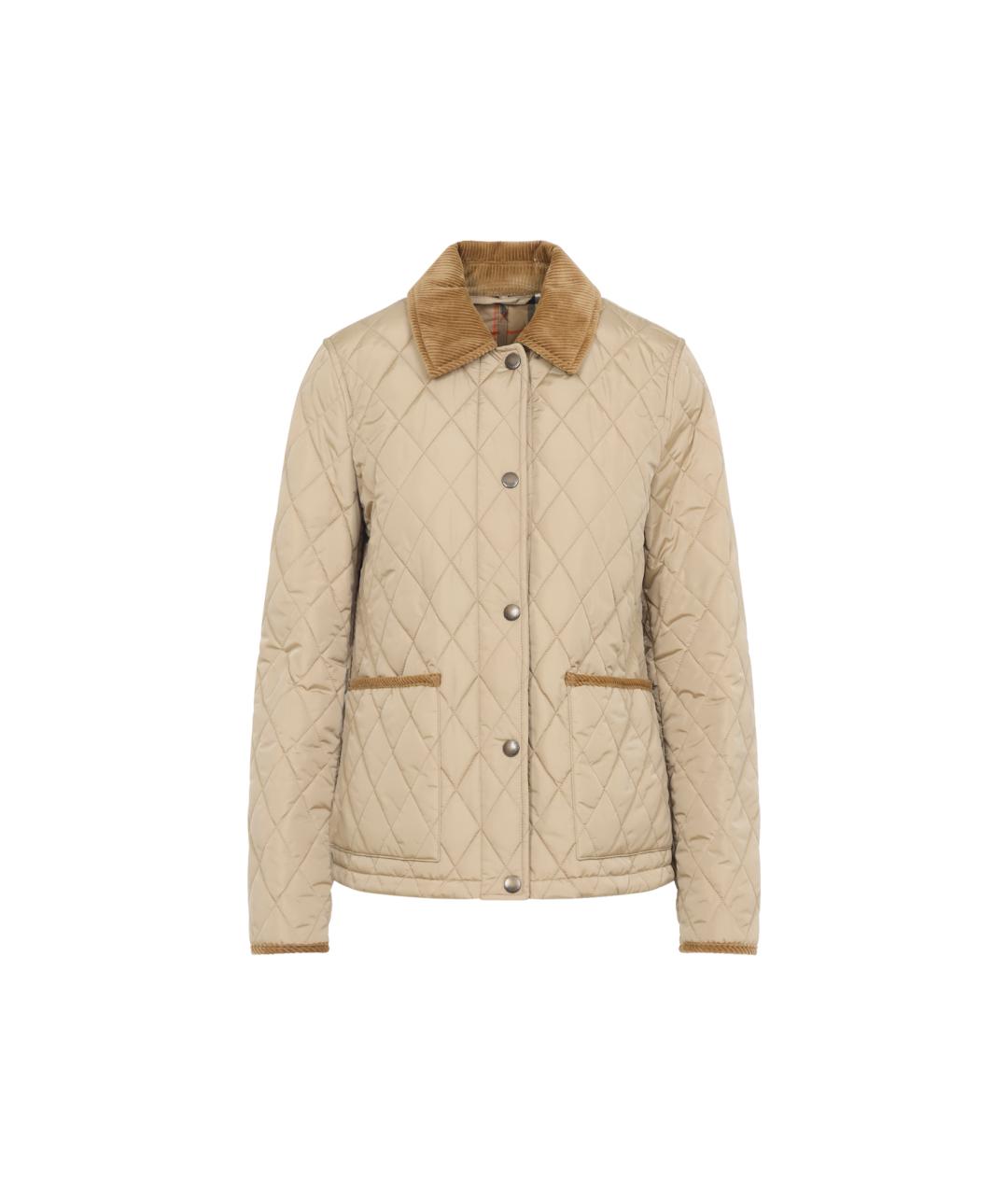 BURBERRY Бежевая полиамидовая куртка, фото 1