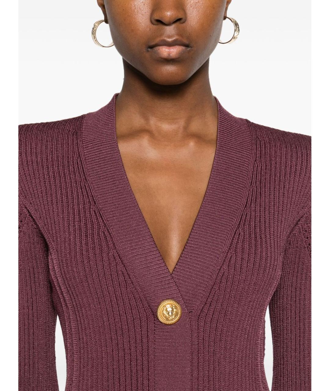 BALMAIN Розовое вискозное повседневное платье, фото 5