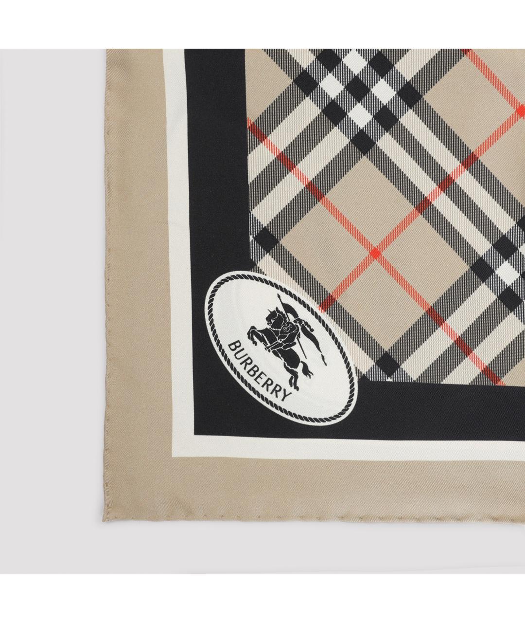 BURBERRY Бежевый шелковый шарф, фото 3