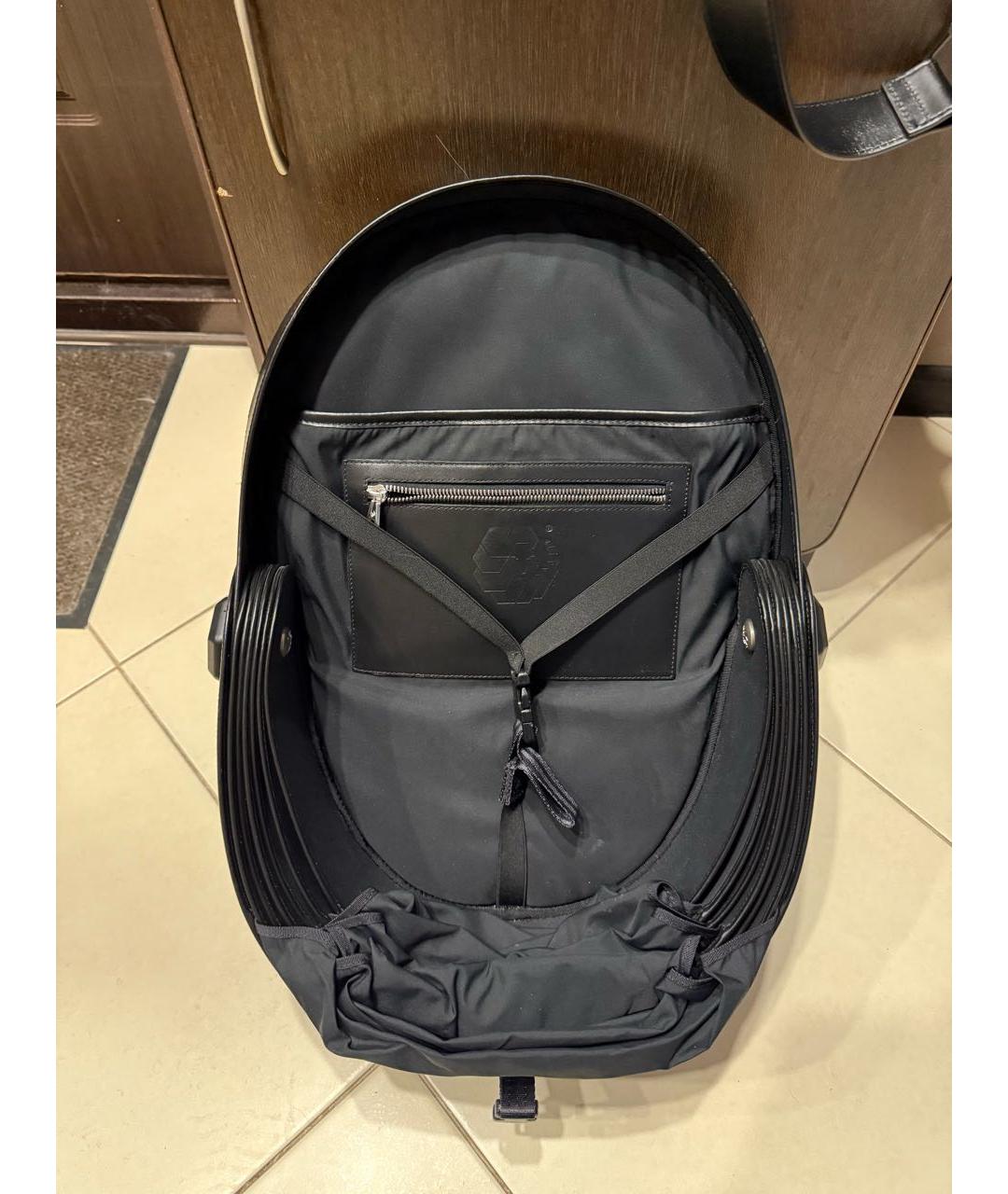 PHILIPP PLEIN Черный кожаный рюкзак, фото 2