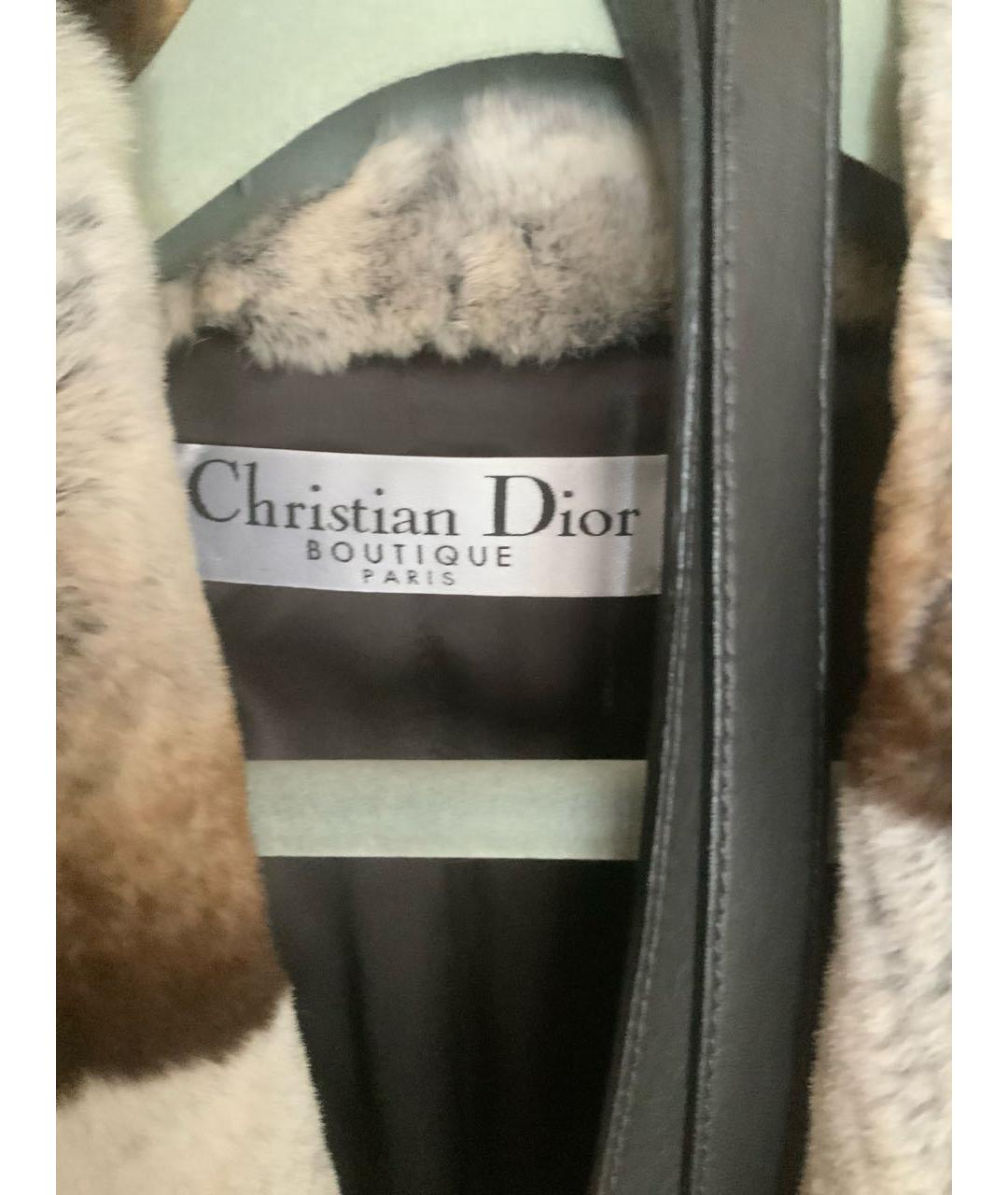 CHRISTIAN DIOR Коричневая меховая шуба, фото 2