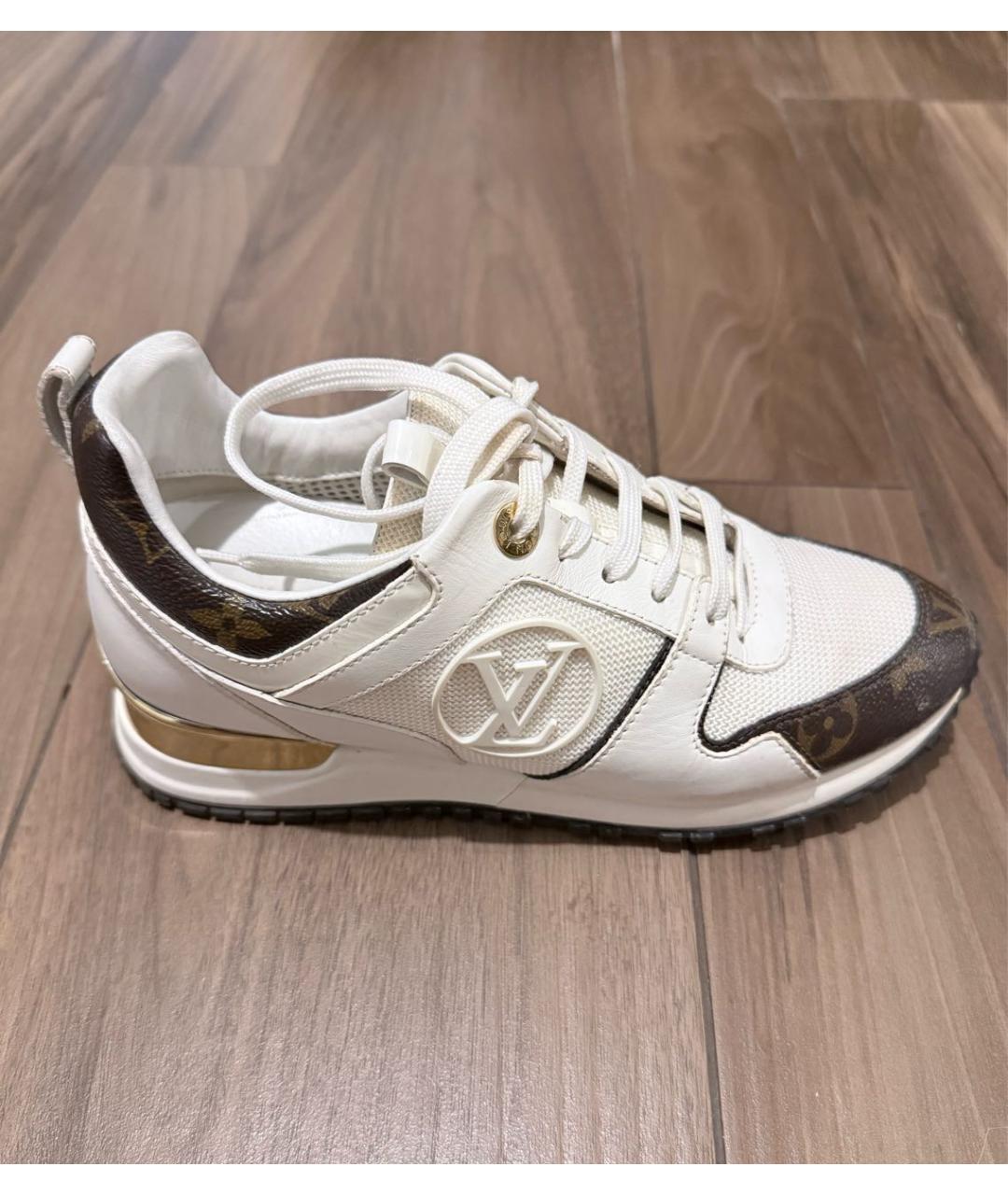 LOUIS VUITTON Белые кожаные кроссовки, фото 5