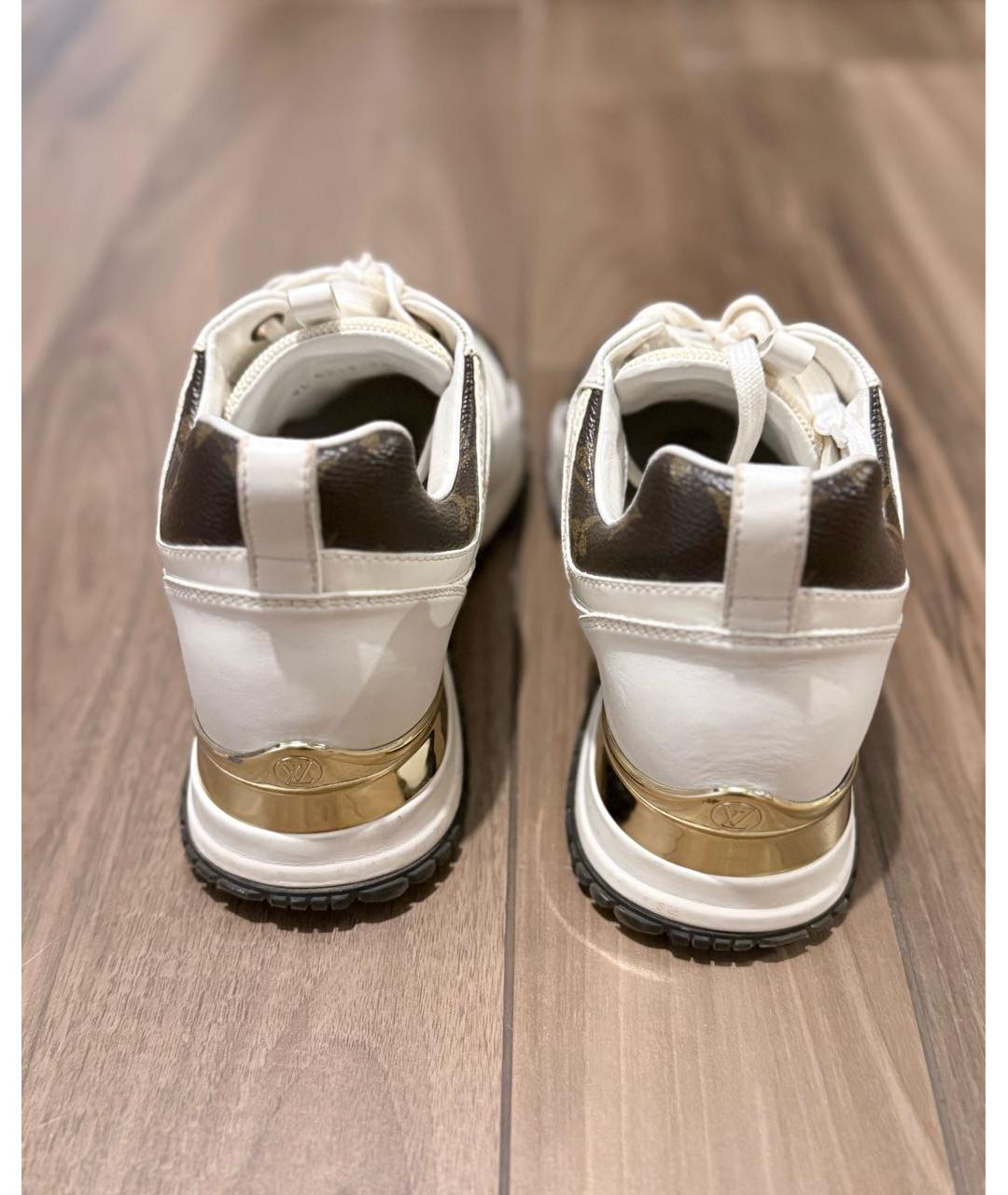 LOUIS VUITTON Белые кожаные кроссовки, фото 4