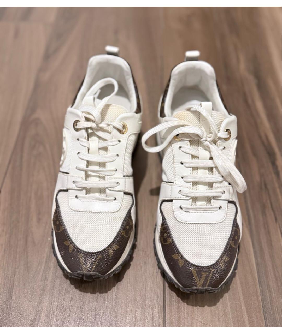 LOUIS VUITTON Белые кожаные кроссовки, фото 2