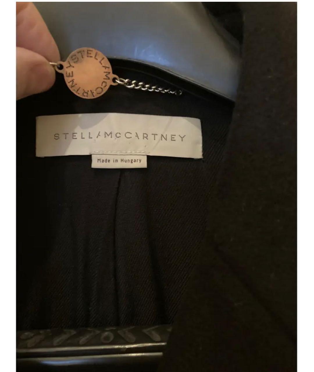 STELLA MCCARTNEY Черное шерстяное пальто, фото 3