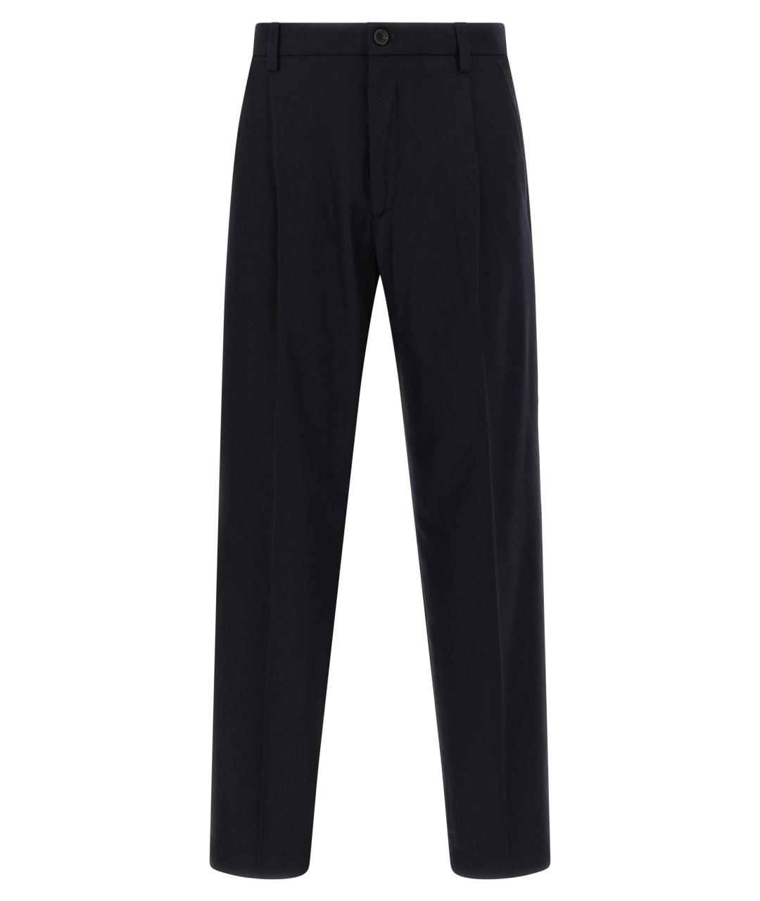 DEPARTMENT 5 Синие шерстяные повседневные брюки, фото 1