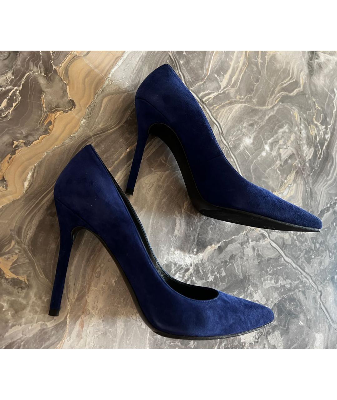 STUART WEITZMAN Синие замшевые туфли, фото 8