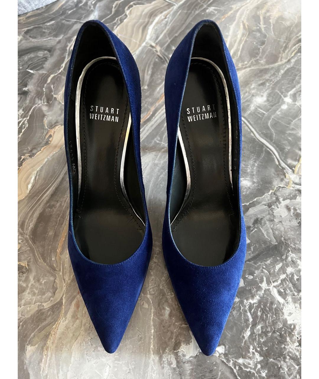 STUART WEITZMAN Синие замшевые туфли, фото 2
