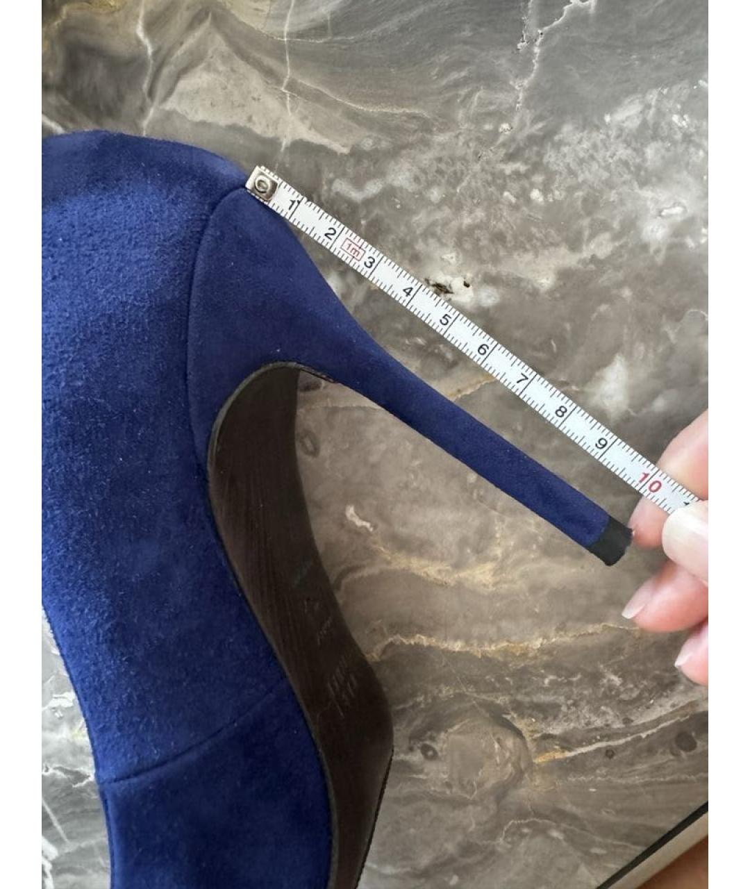 STUART WEITZMAN Синие замшевые туфли, фото 4