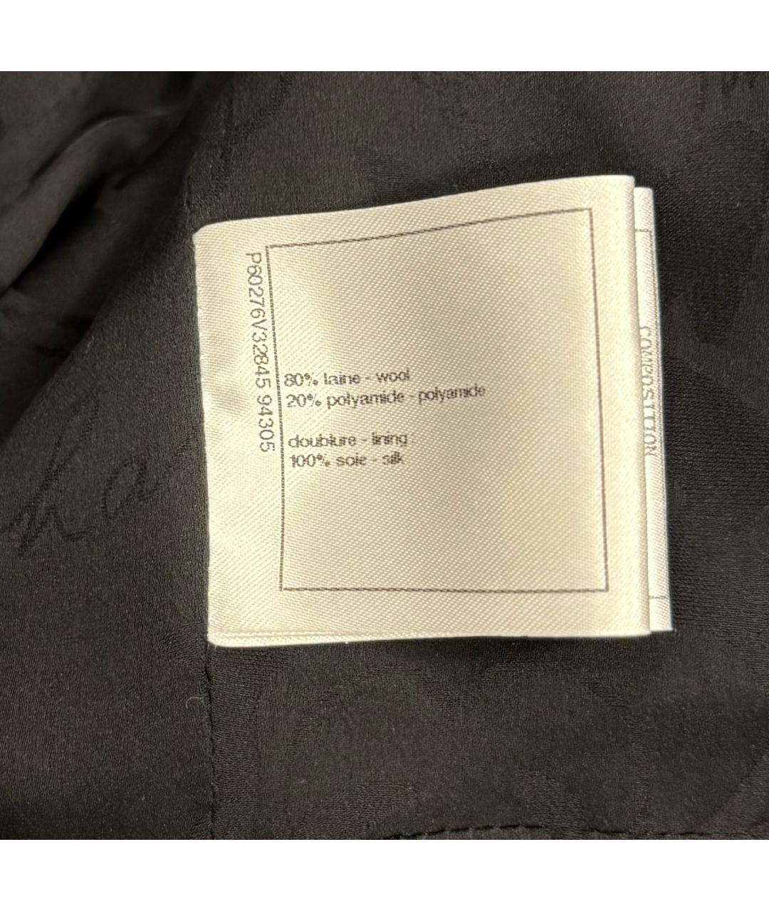 CHANEL Черный твидовый жакет/пиджак, фото 7