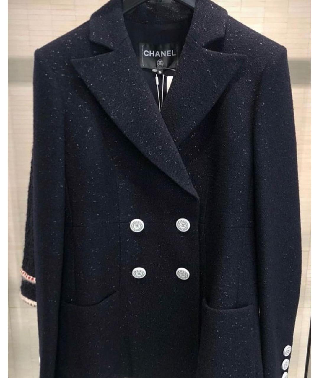 CHANEL Черный твидовый жакет/пиджак, фото 8