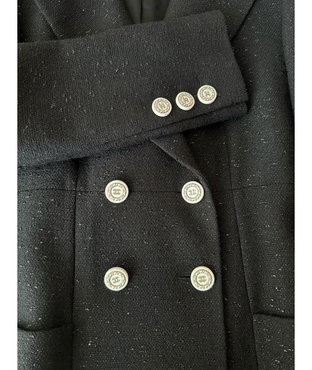 CHANEL Черный твидовый жакет/пиджак, фото 3