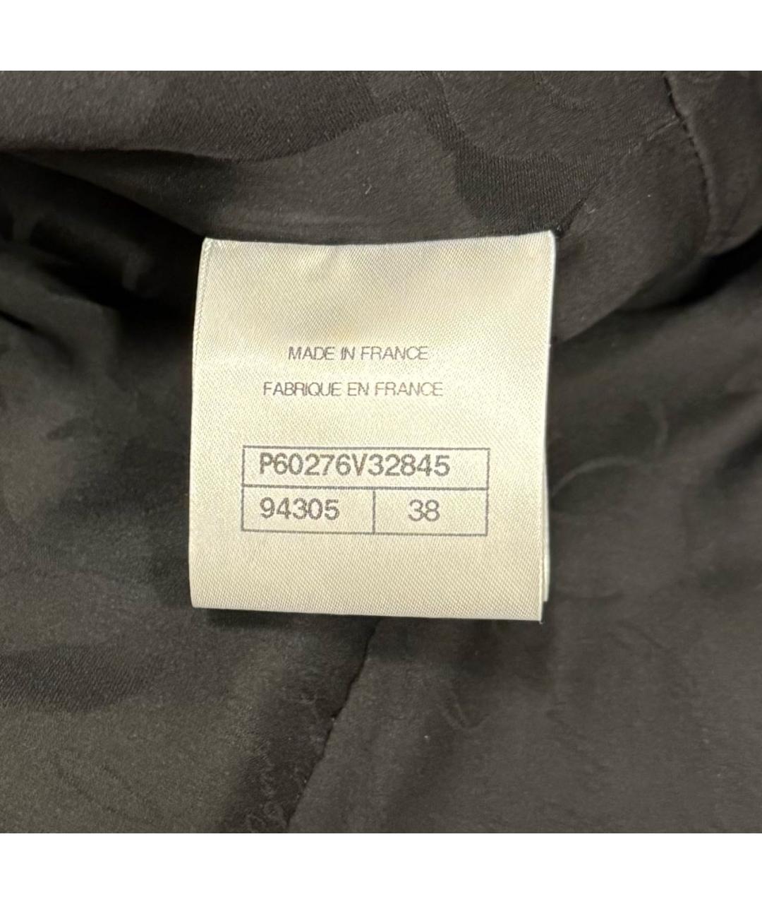 CHANEL Черный твидовый жакет/пиджак, фото 6