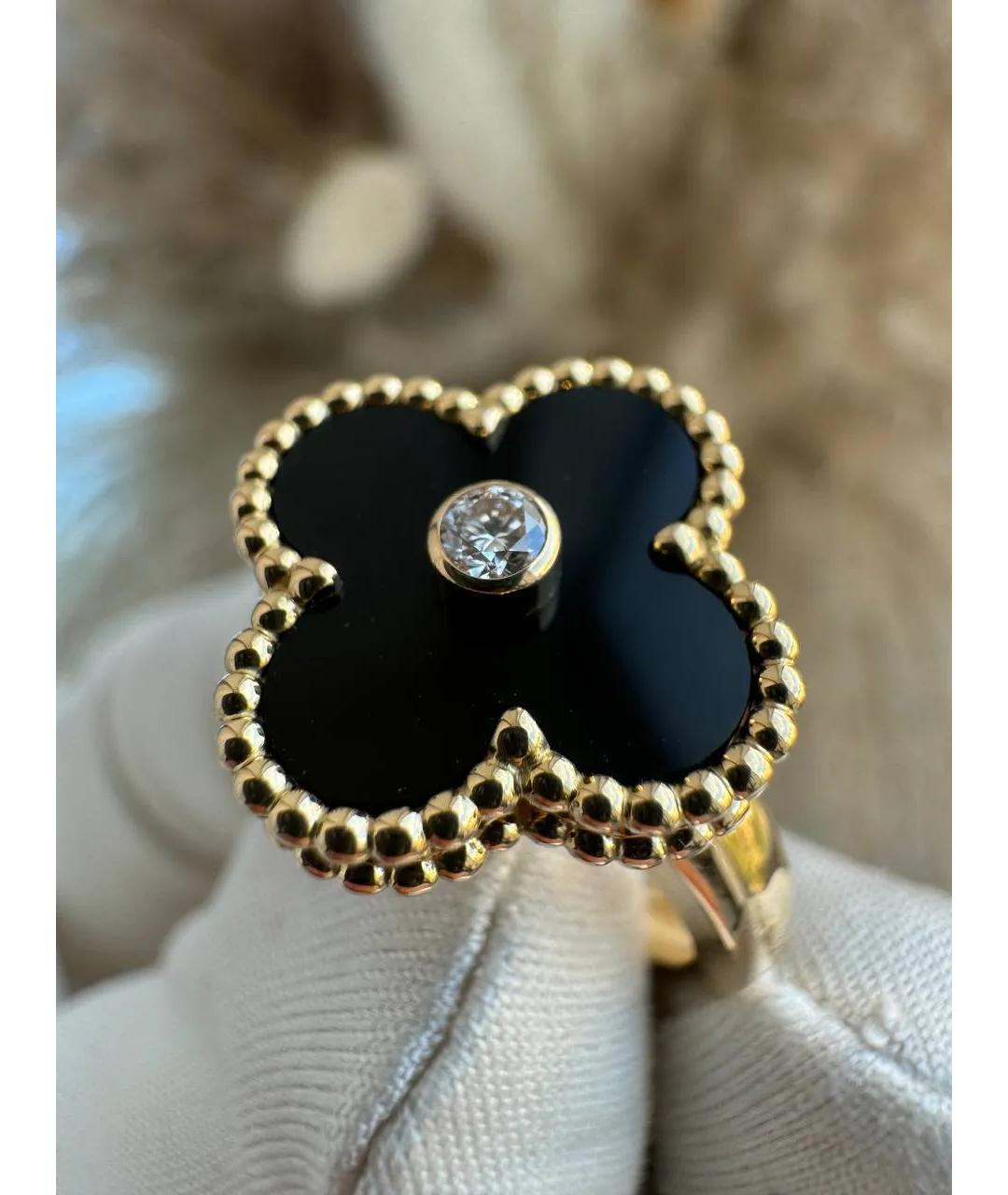 VAN CLEEF & ARPELS Черное кольцо из желтого золота, фото 2