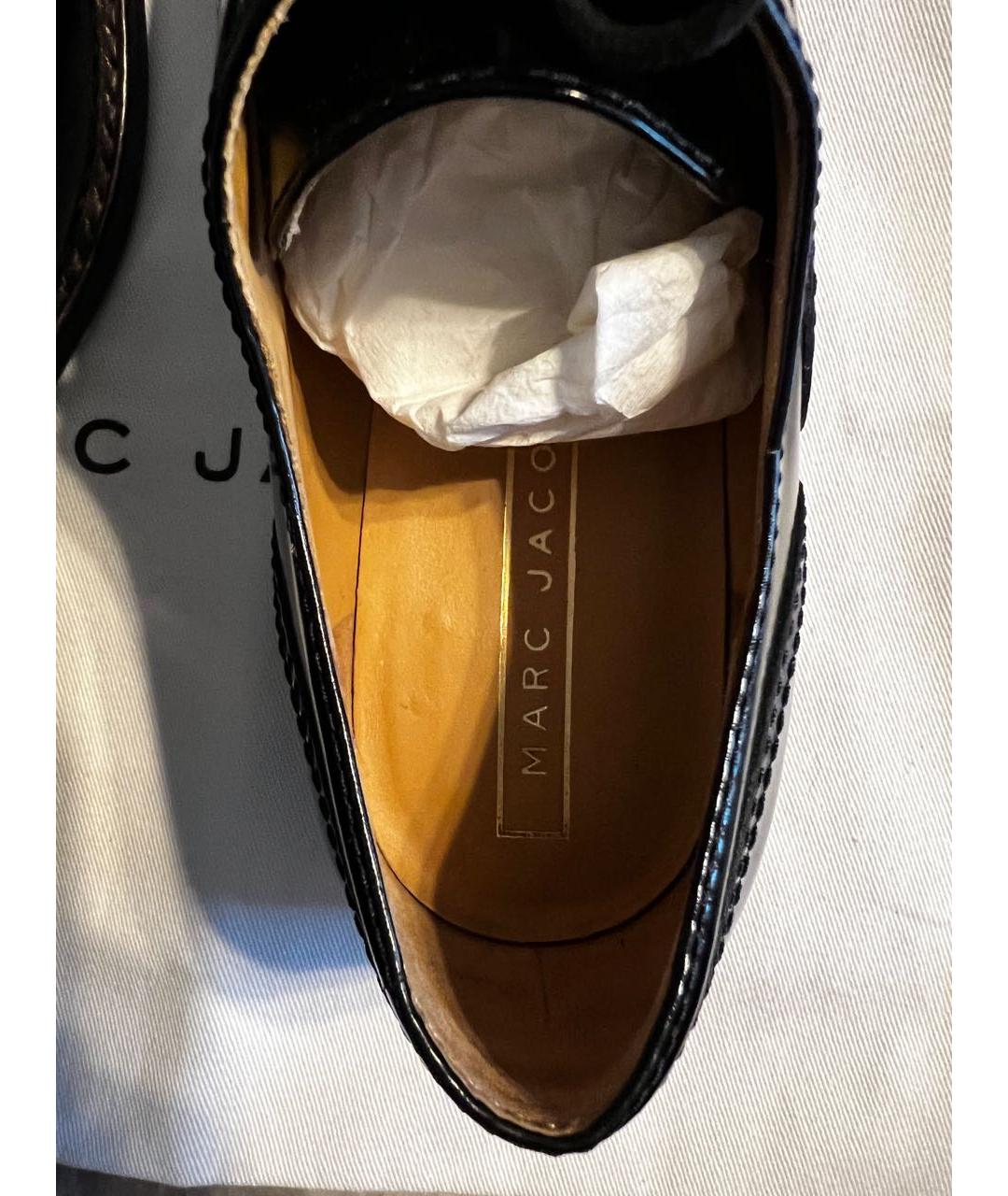 MARC JACOBS Черные кожаные брогги и оксфорды, фото 7