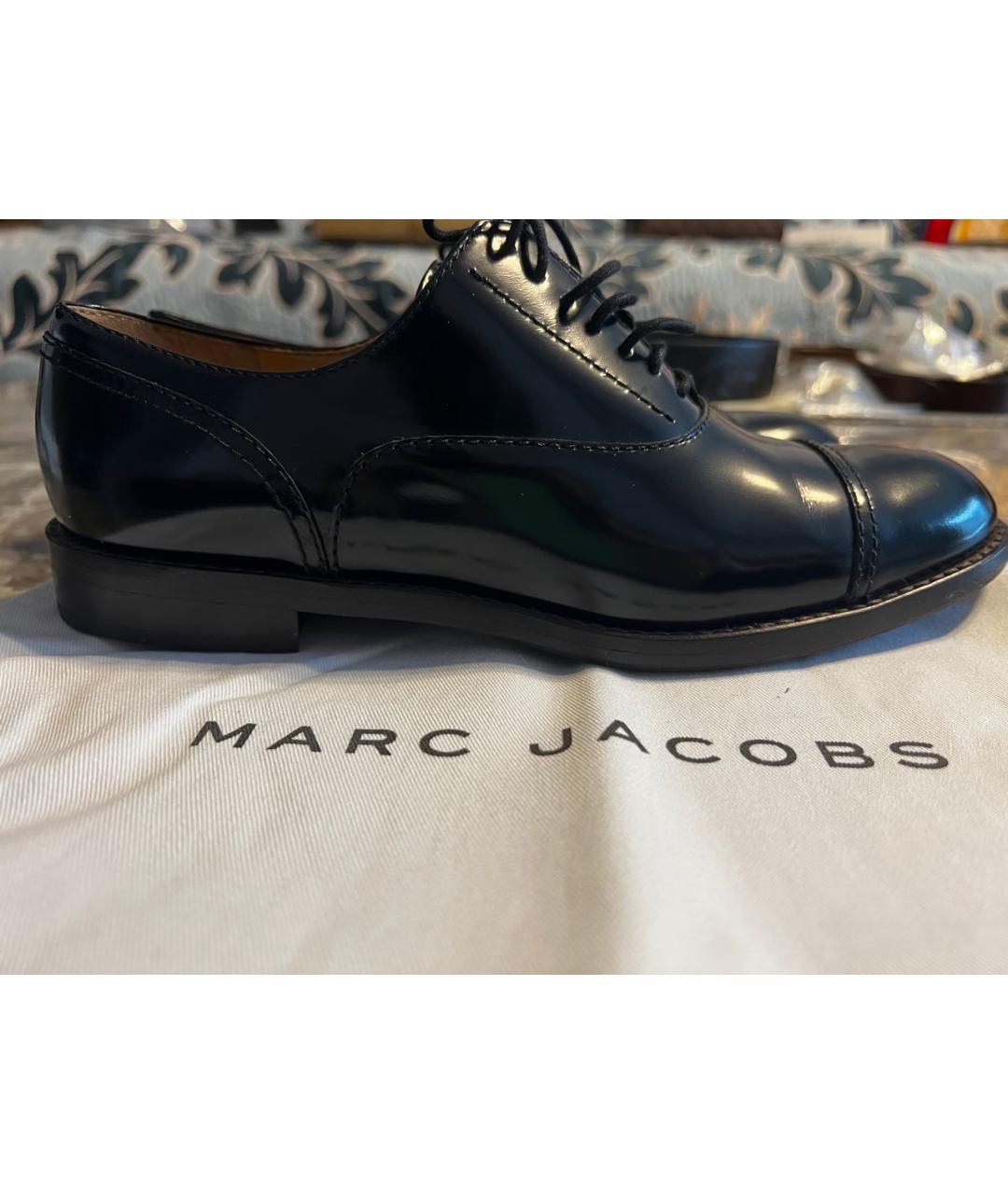 MARC JACOBS Черные кожаные брогги и оксфорды, фото 9