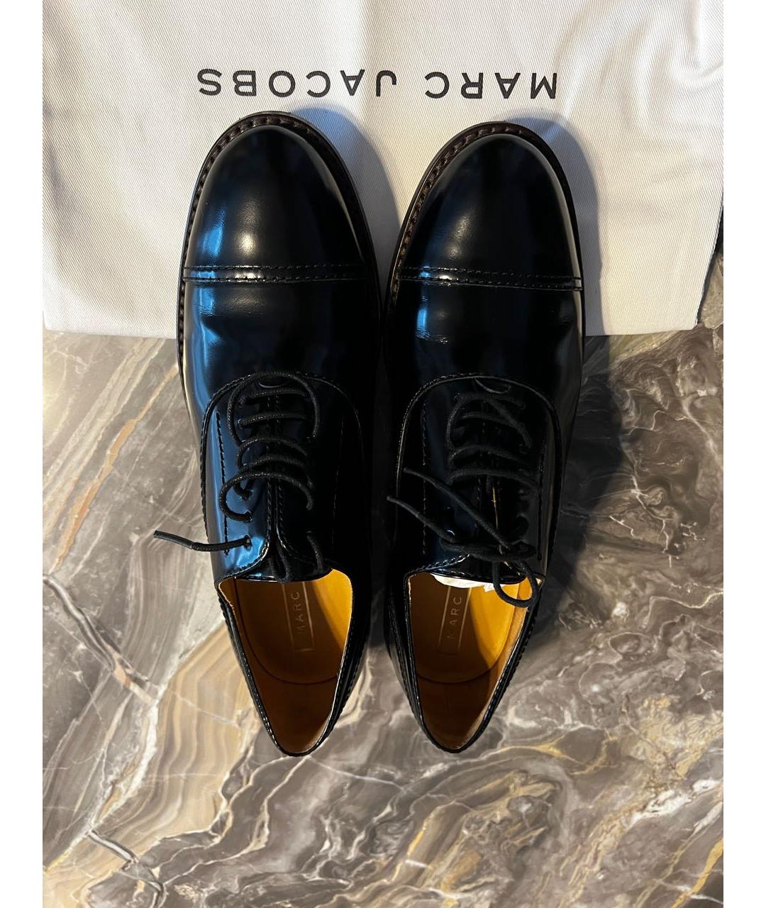 MARC JACOBS Черные кожаные брогги и оксфорды, фото 4