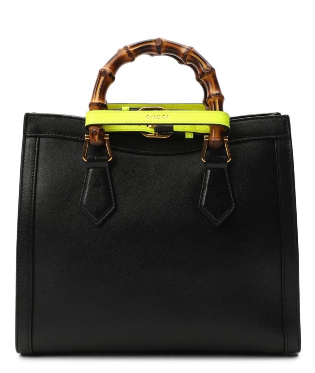 GUCCI Черная кожаная сумка тоут, фото 2