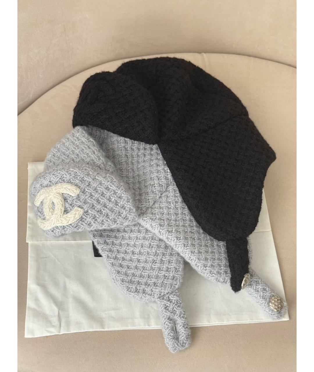 CHANEL Серая кашемировая шапка, фото 3