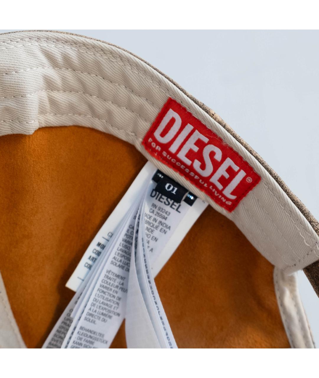 DIESEL Коричневая кожаная кепка/бейсболка, фото 5