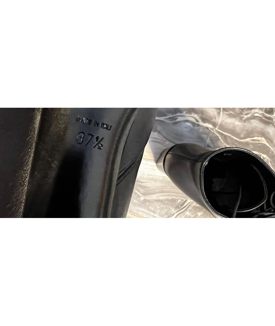 SAINT LAURENT Черные кожаные ботильоны, фото 6