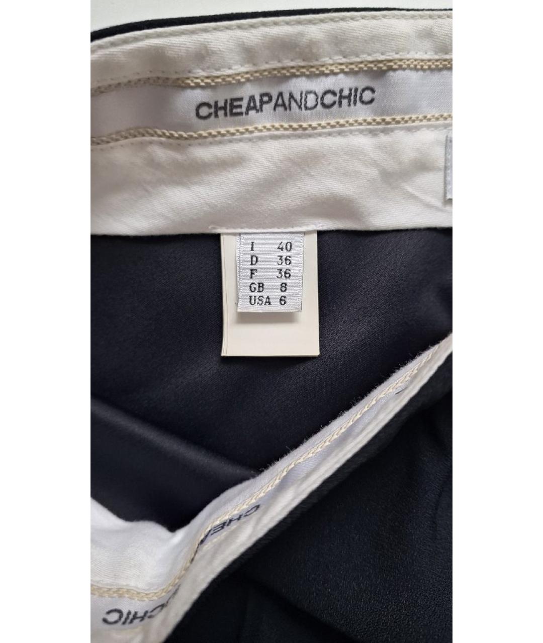MOSCHINO Темно-синие вискозные брюки узкие, фото 4