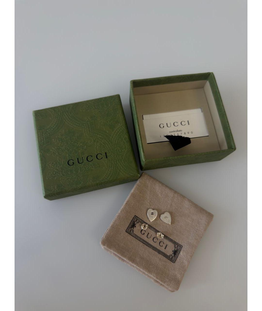 GUCCI Серебряные серебряные серьги, фото 3