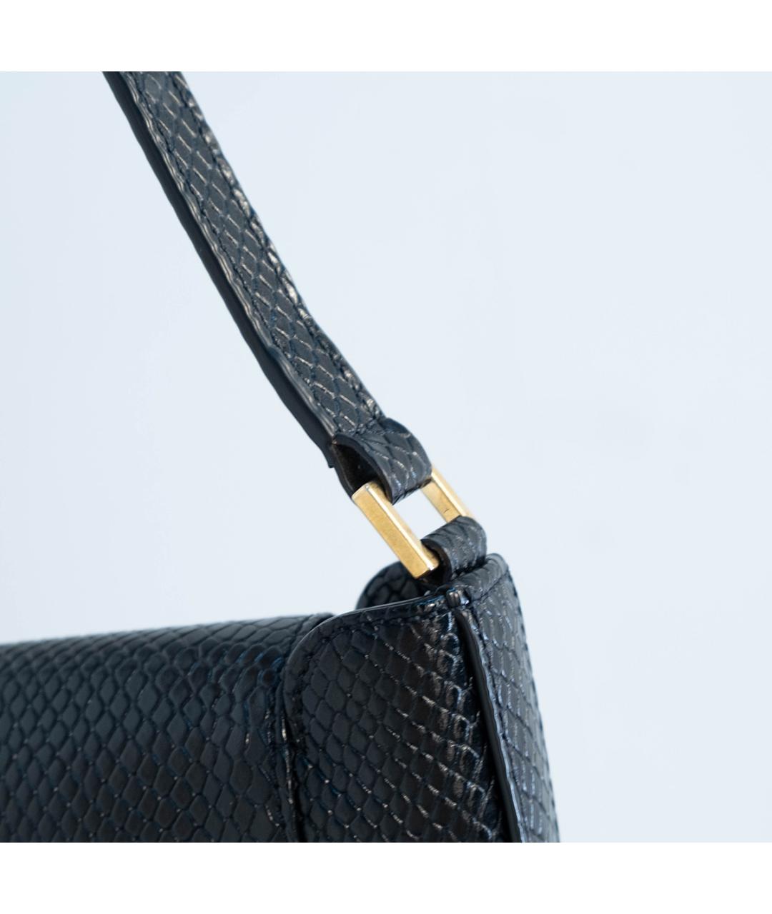 BY FAR Черная кожаная сумка с короткими ручками, фото 5