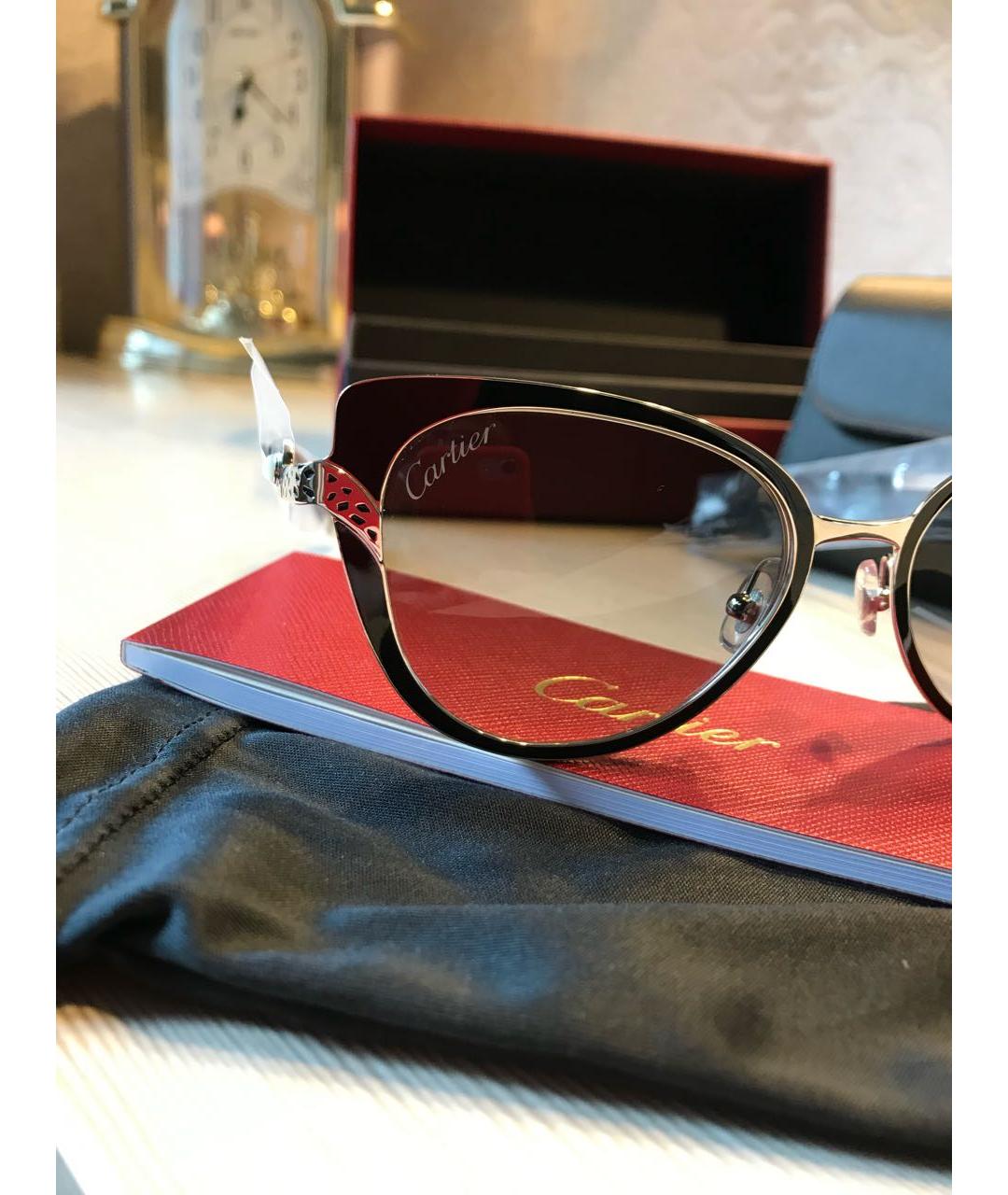 CARTIER Серебряные металлические солнцезащитные очки, фото 3