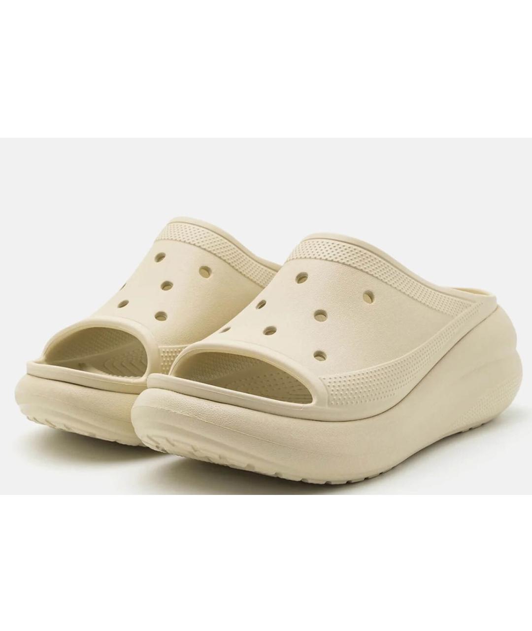 CROCS Бежевые резиновые сабо, фото 3