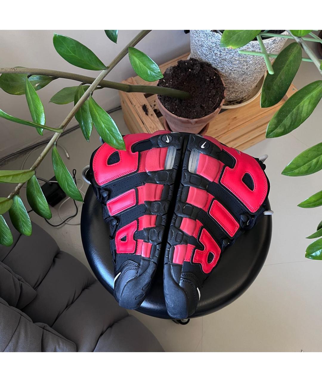 NIKE Черные кожаные высокие кроссовки / кеды, фото 4