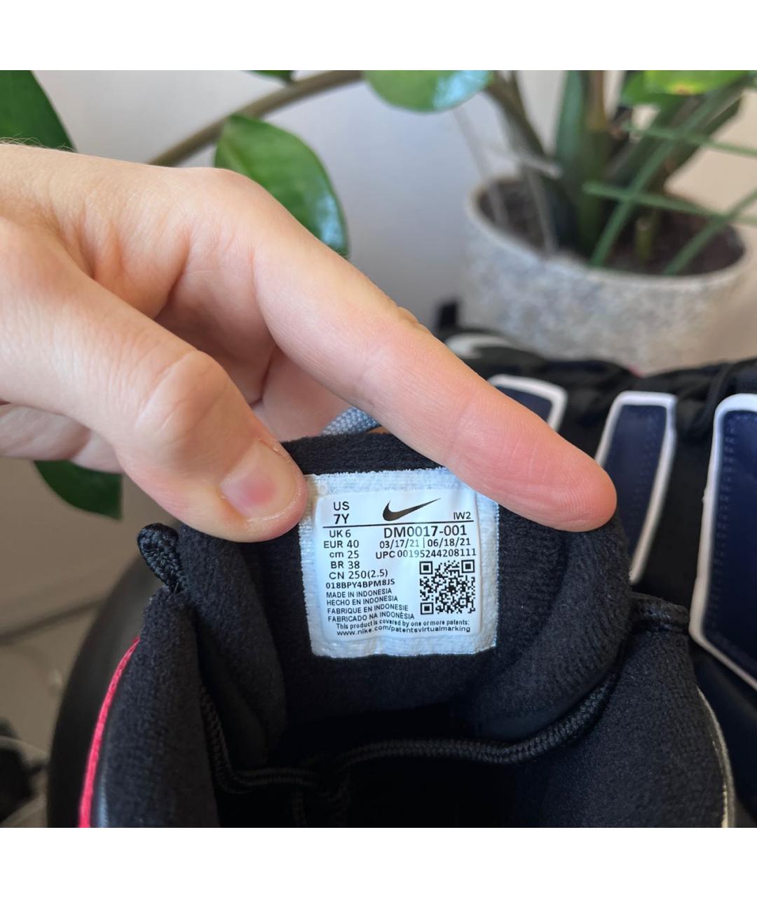 NIKE Черные кожаные высокие кроссовки / кеды, фото 8