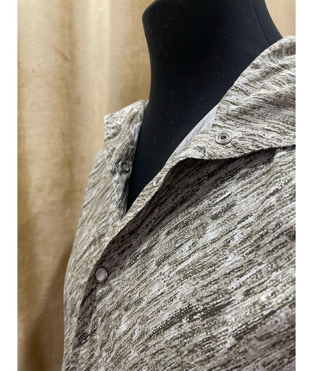 KITON Бежевая хлопковая кэжуал рубашка, фото 3
