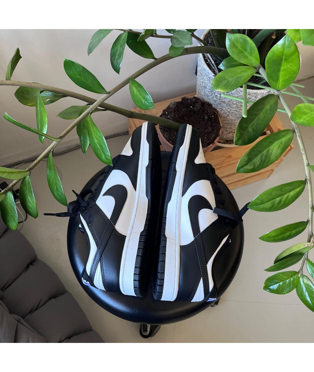 NIKE Черные кожаные высокие кроссовки / кеды, фото 5