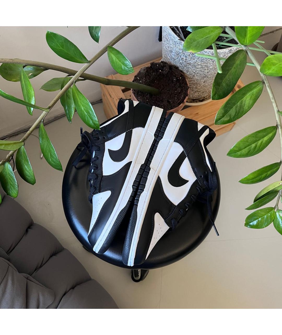 NIKE Черные кожаные высокие кроссовки / кеды, фото 4