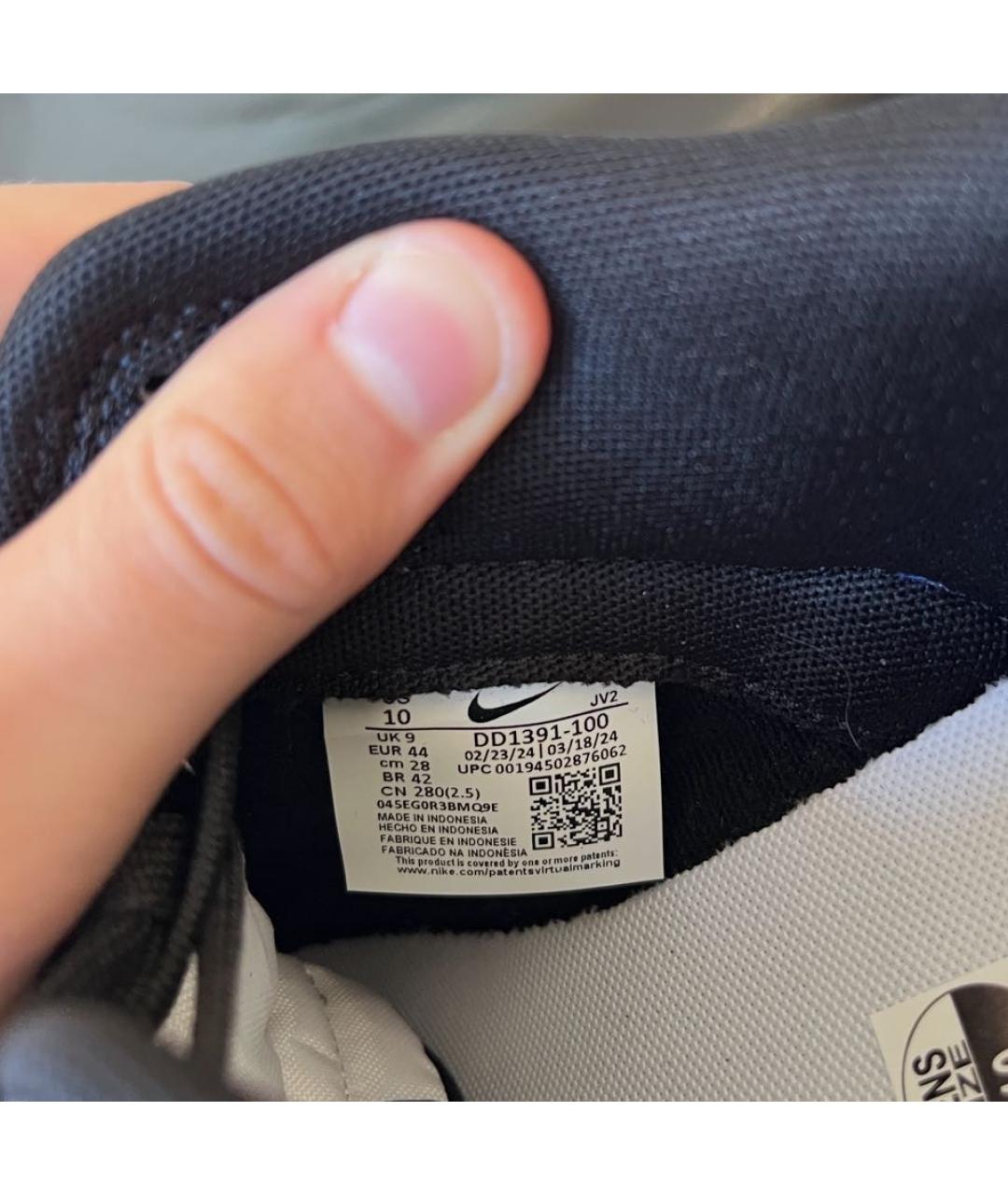 NIKE Черные кожаные высокие кроссовки / кеды, фото 8