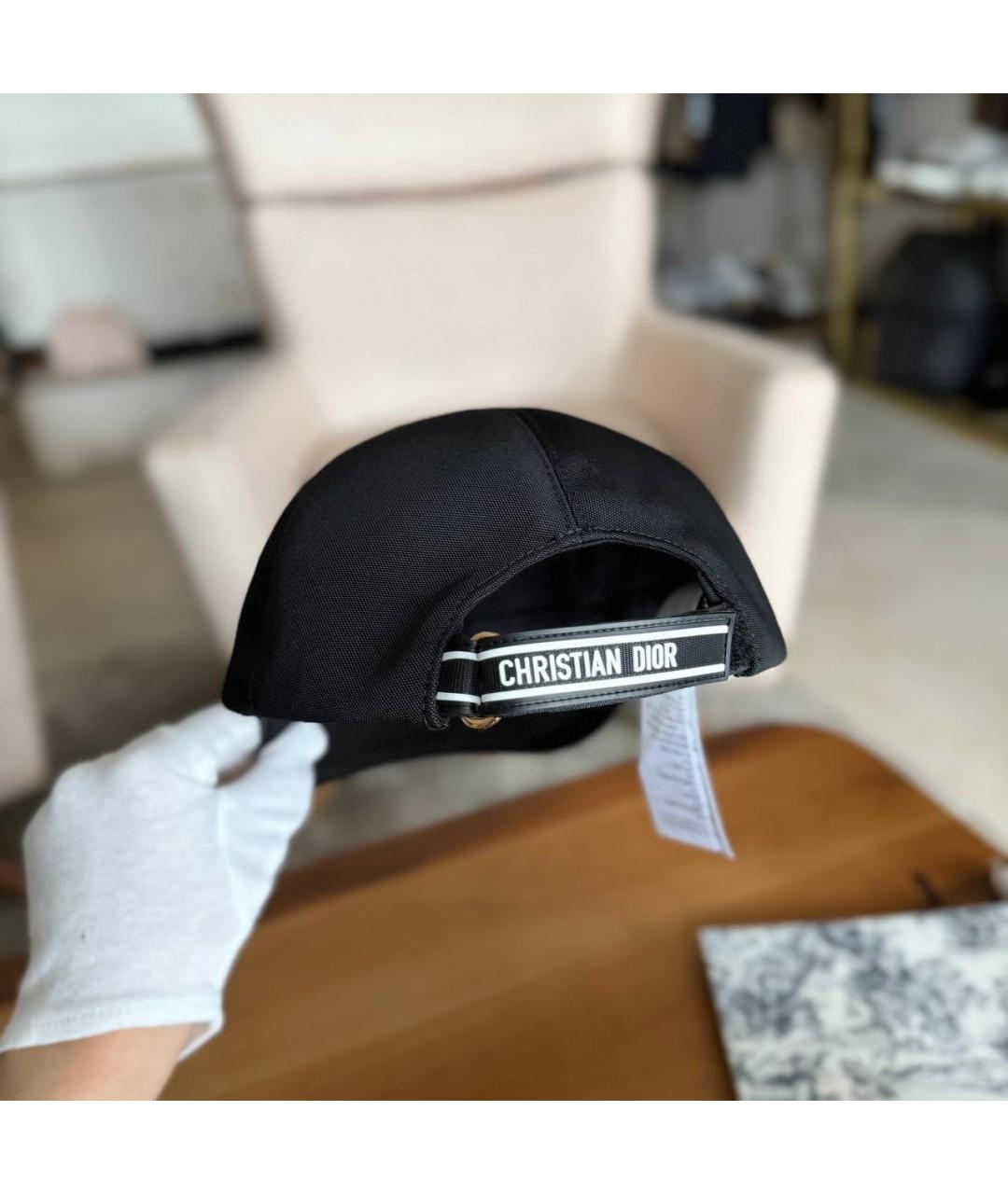CHRISTIAN DIOR Черная хлопковая кепка, фото 3
