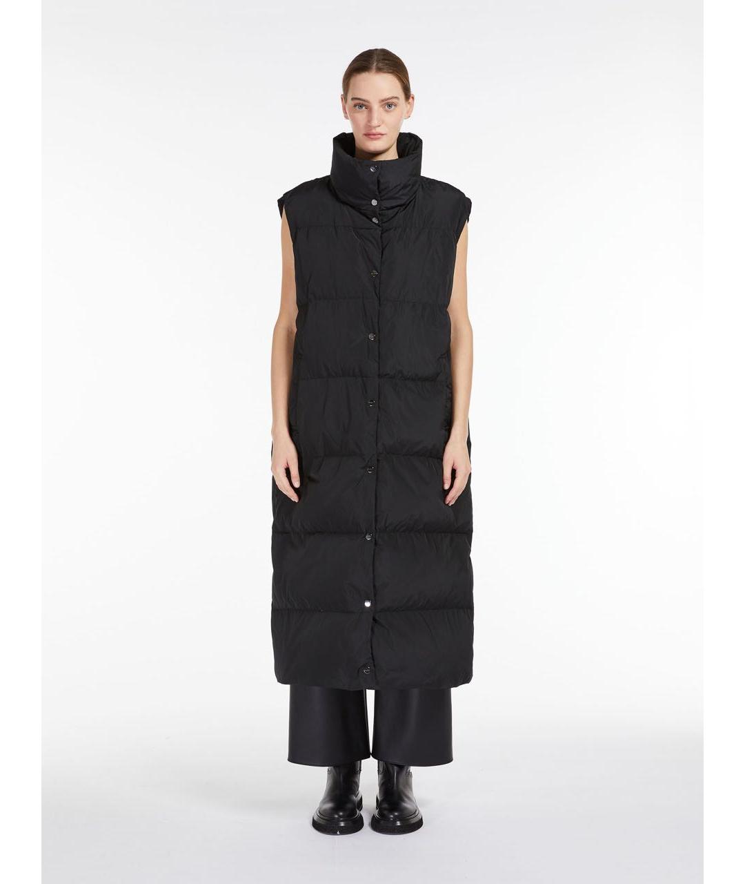 MAX MARA Черный полиэстеровый жилет, фото 2