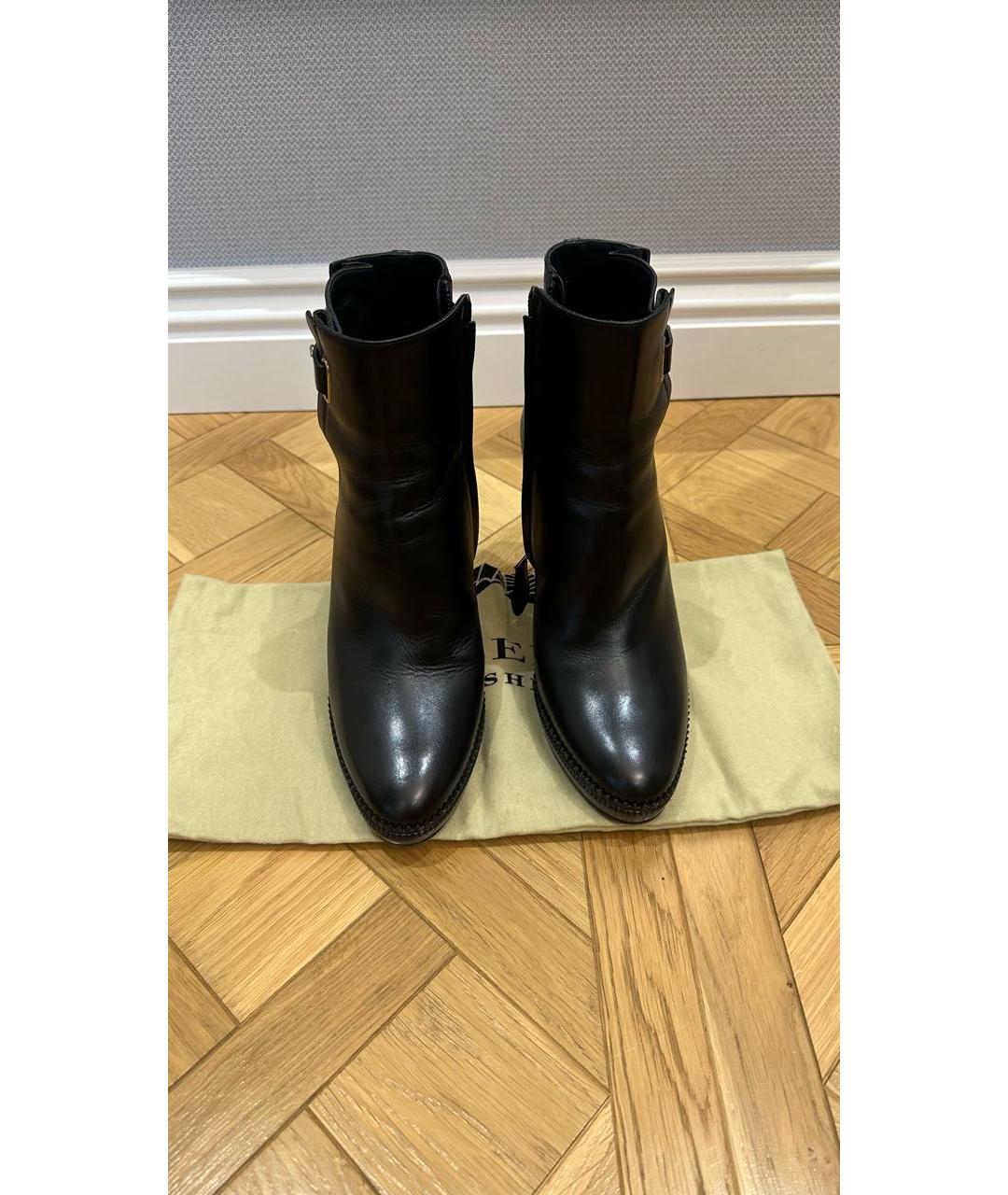 BURBERRY Черные кожаные ботильоны, фото 2