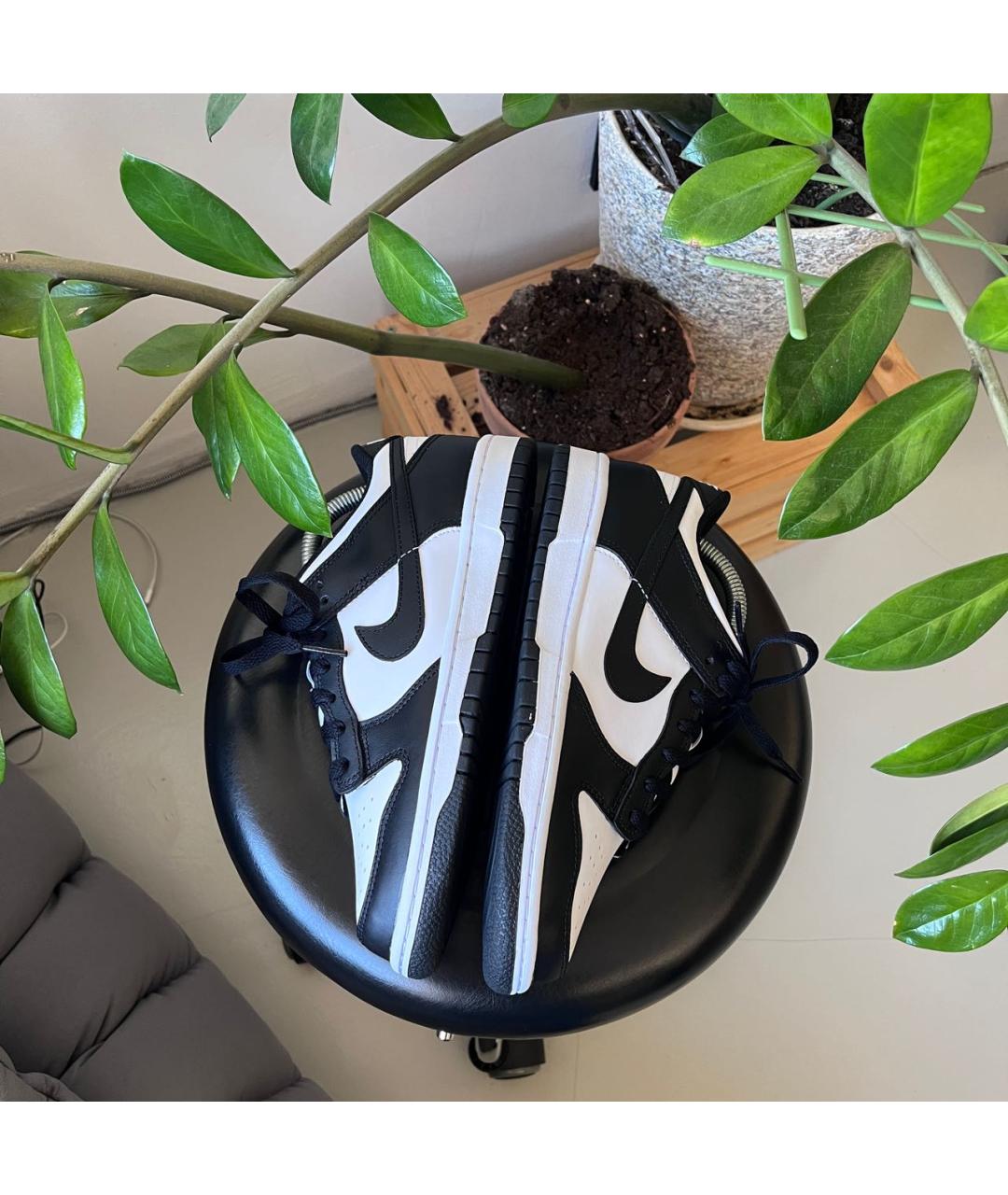 NIKE Черные кожаные кроссовки, фото 4