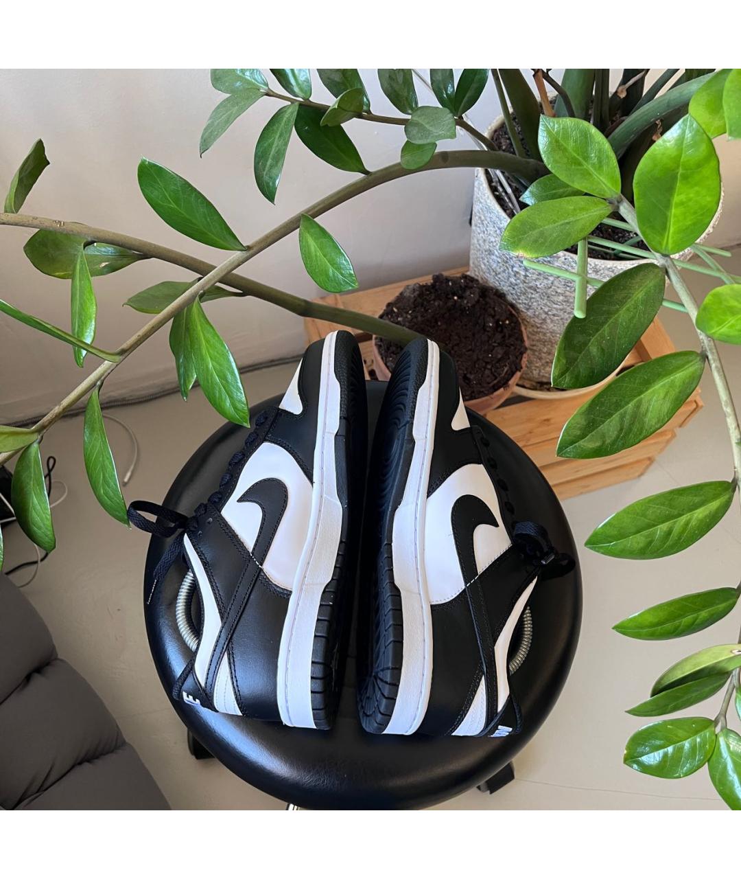 NIKE Черные кожаные кроссовки, фото 5