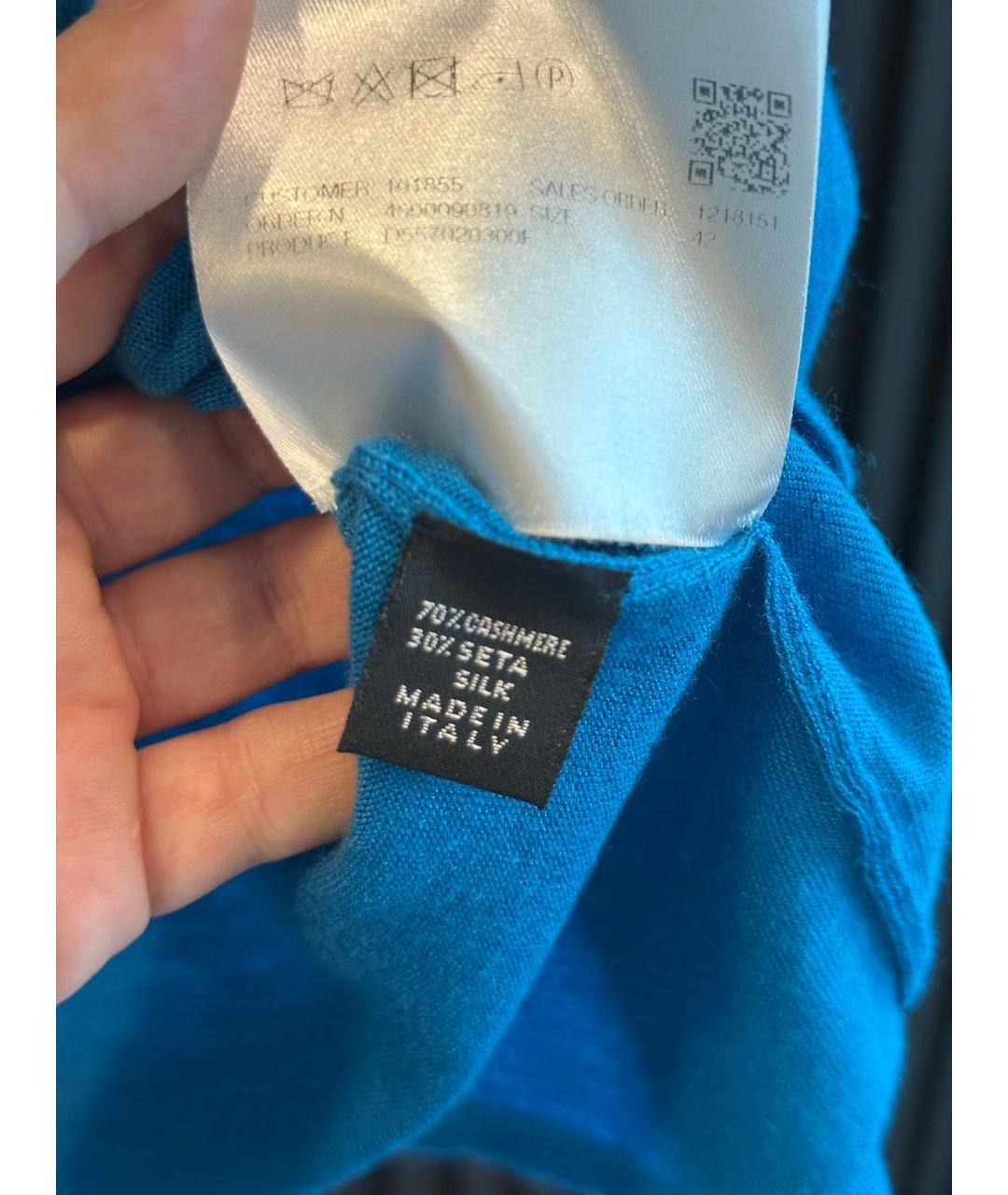 KITON Бирюзовая кашемировая футболка, фото 5