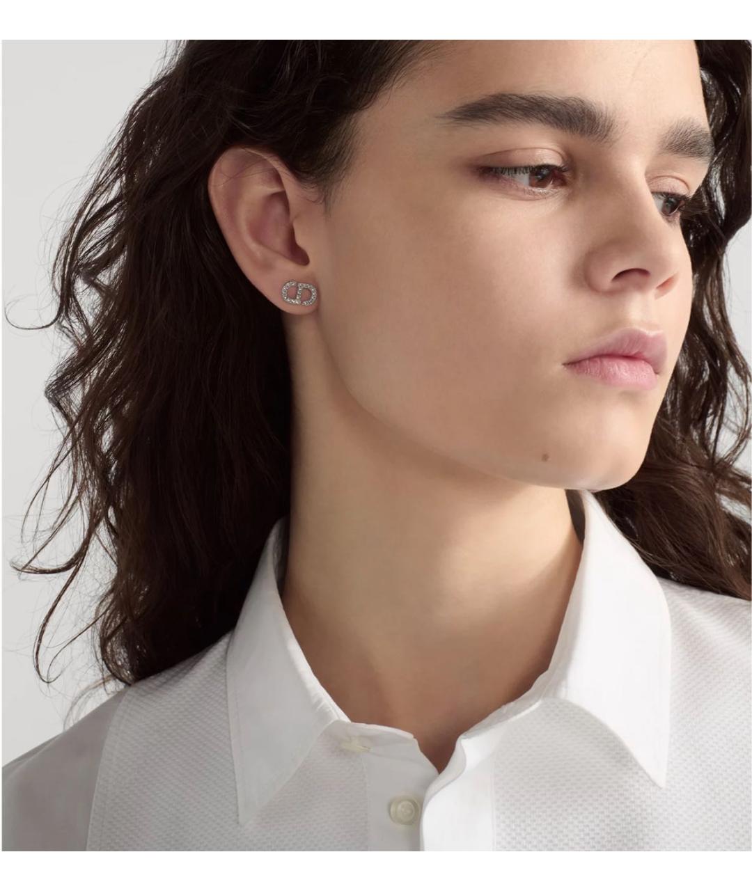CHRISTIAN DIOR Серебряные металлические серьги, фото 4
