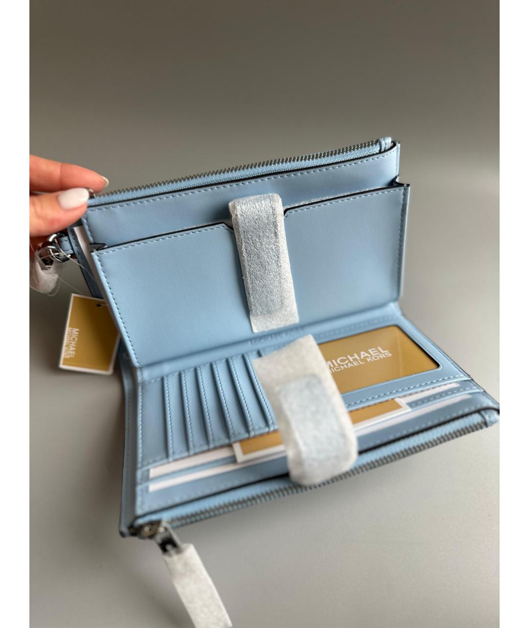 MICHAEL KORS Голубой кошелек, фото 4